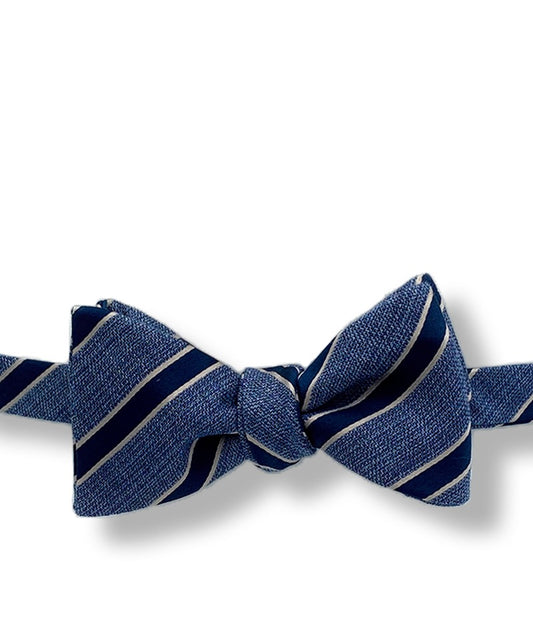 Aberdeen Blue Striped Bow Tie