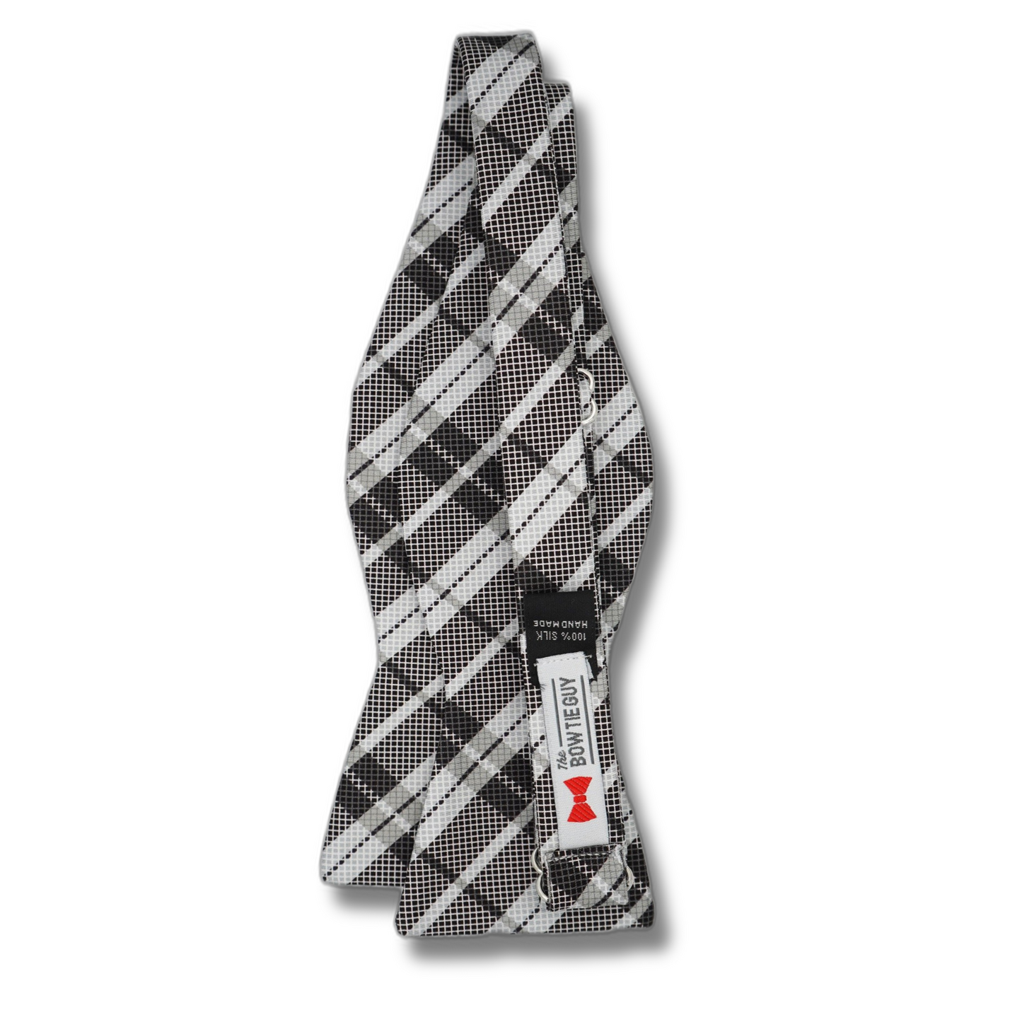 Black & White Plaid Bow Tie