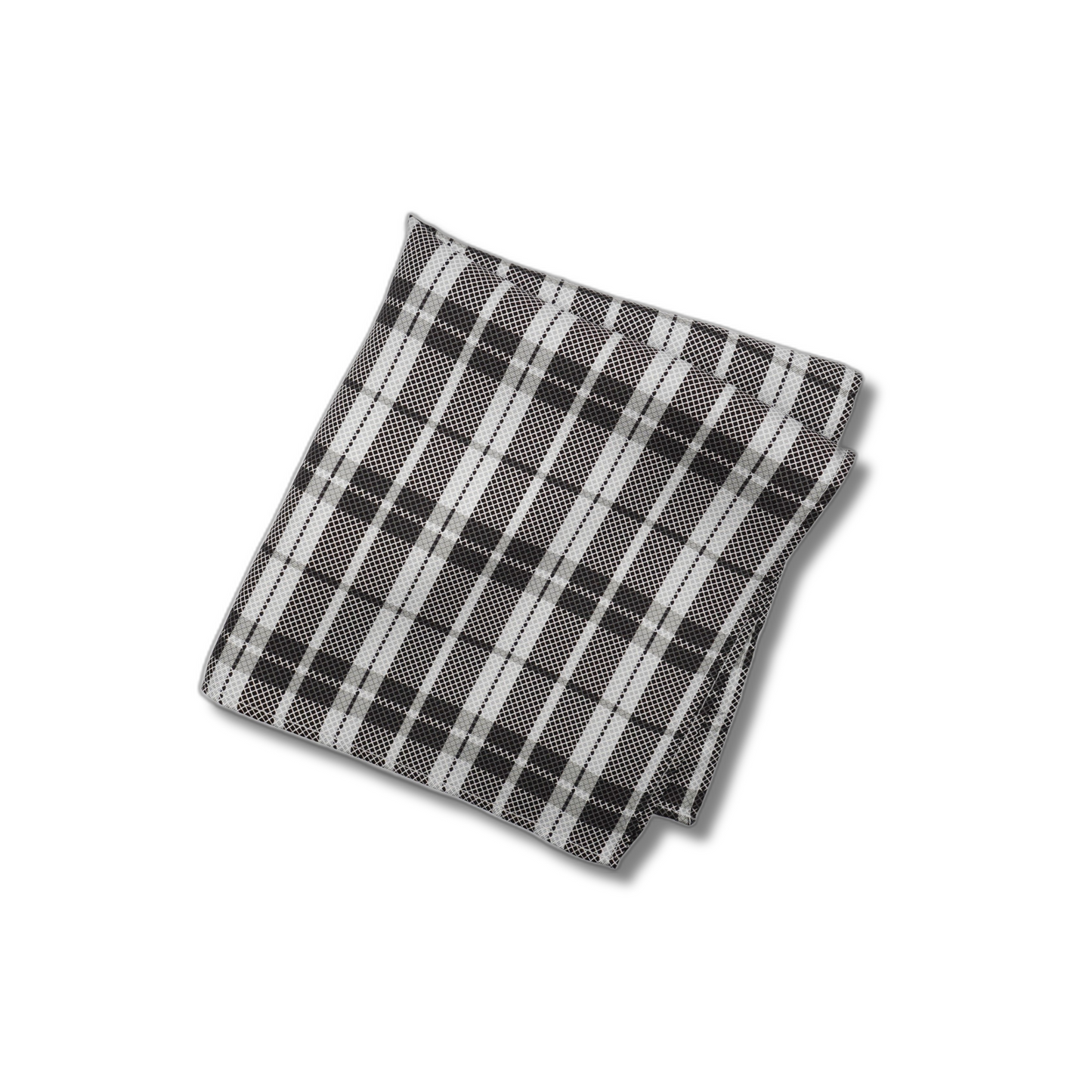 Black & White Plaid Pocket Square