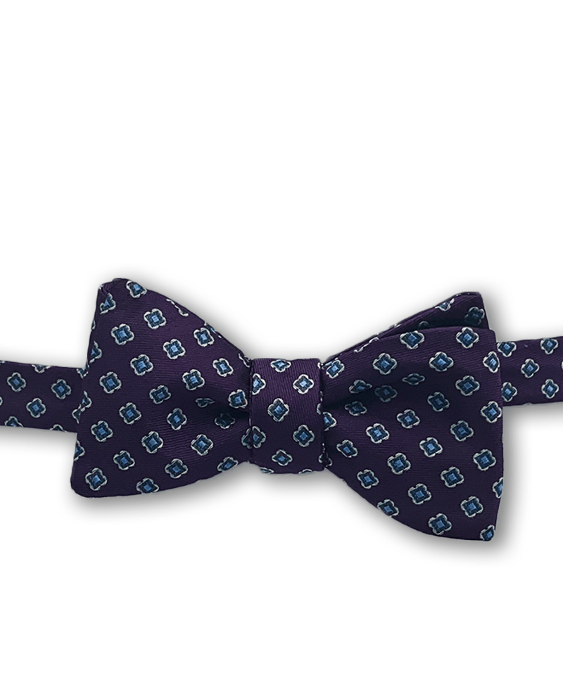 Hollybrook Dark Purple Geometric Bow Tie
