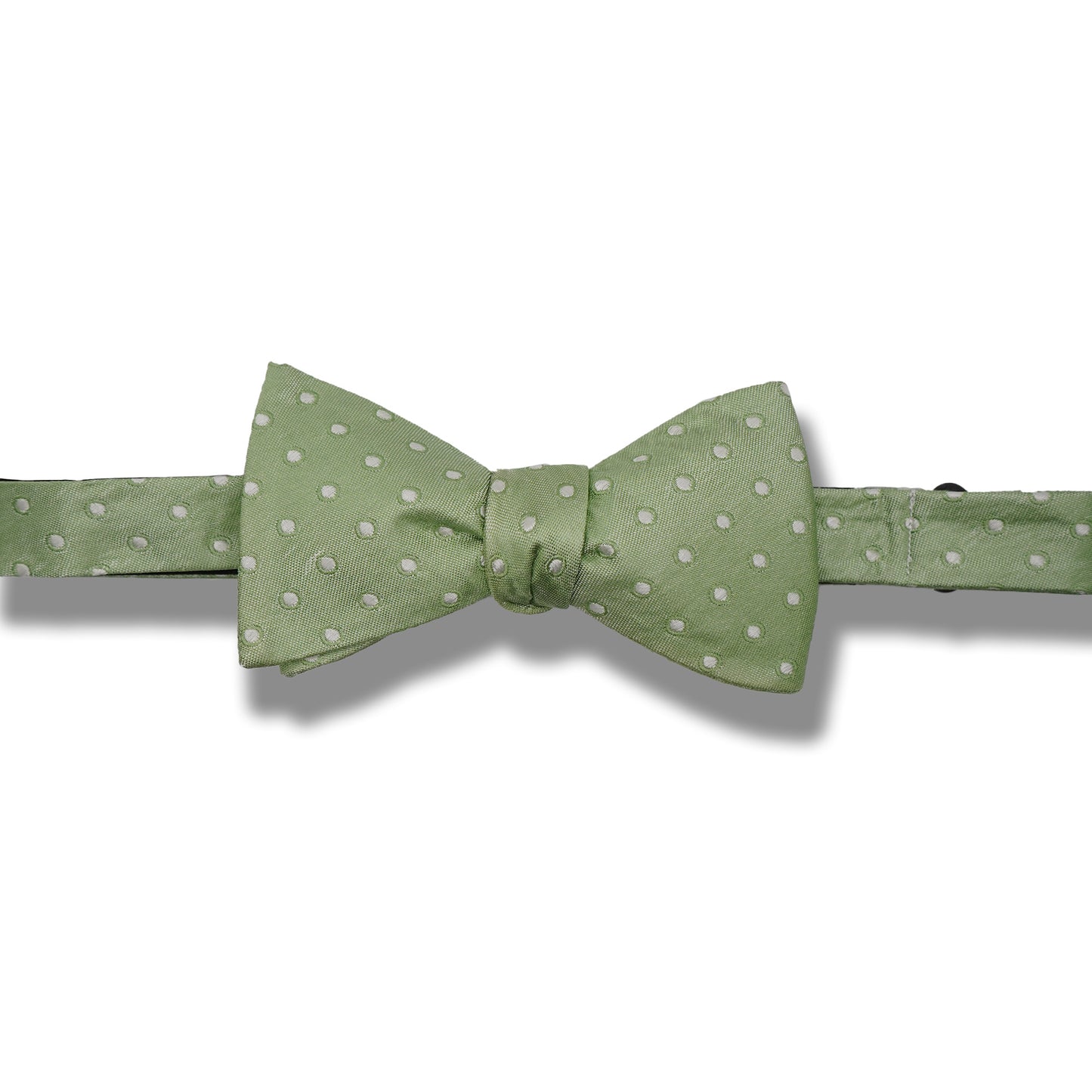 Light Green Polka Dot Bow Tie