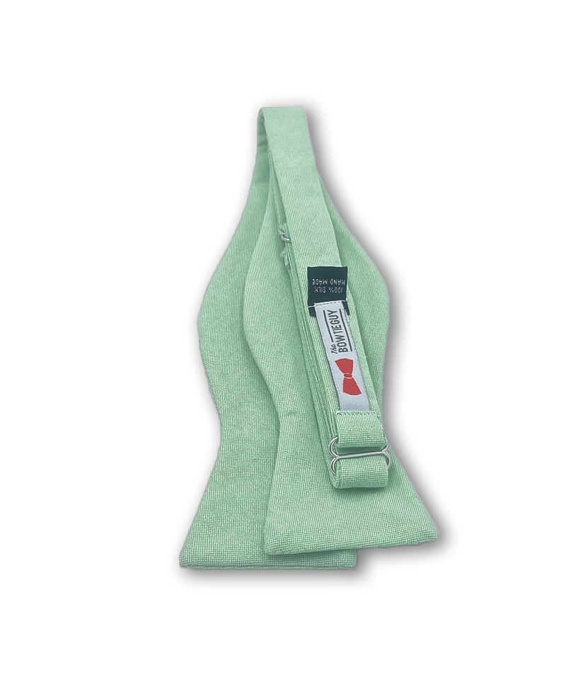Mint Chambray Bow Tie