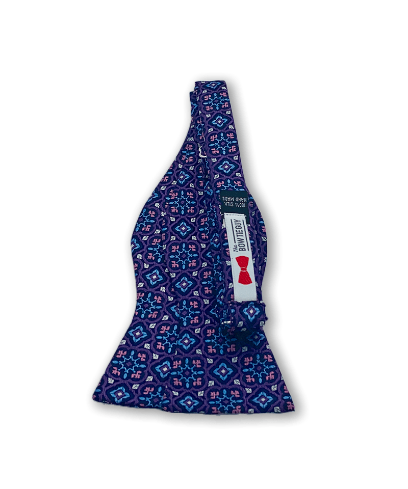 Stained Glass Purple Bow Tie