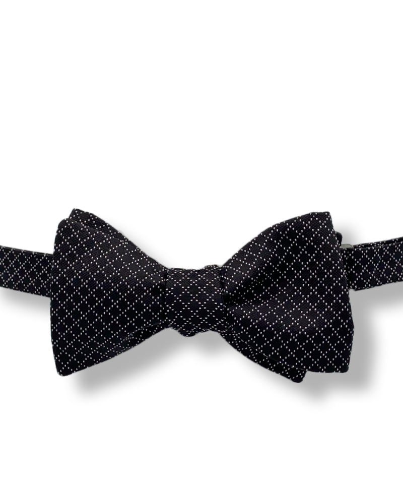 Italian Silk Black Jacquard Bow Tie