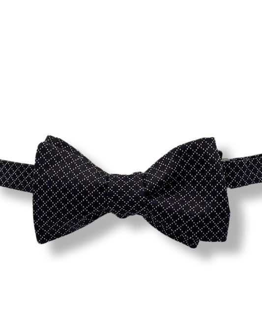 Italian Silk Black Jacquard Bow Tie