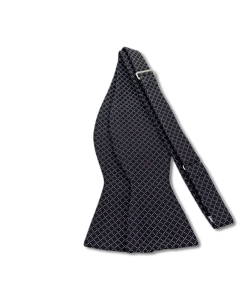 Italian Silk Black Jacquard Bow Tie