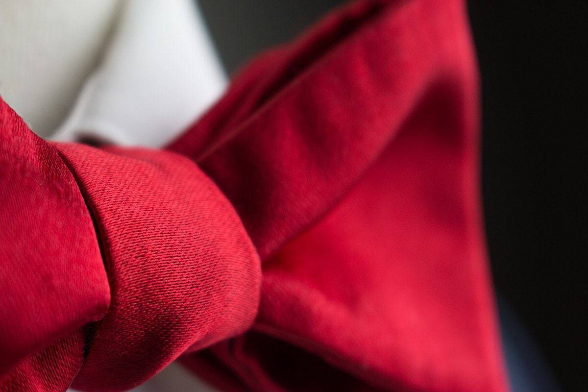 Italian Silk Red Bow Tie
