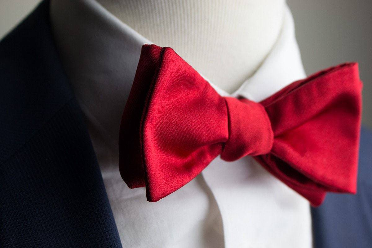 Italian Silk Red Bow Tie