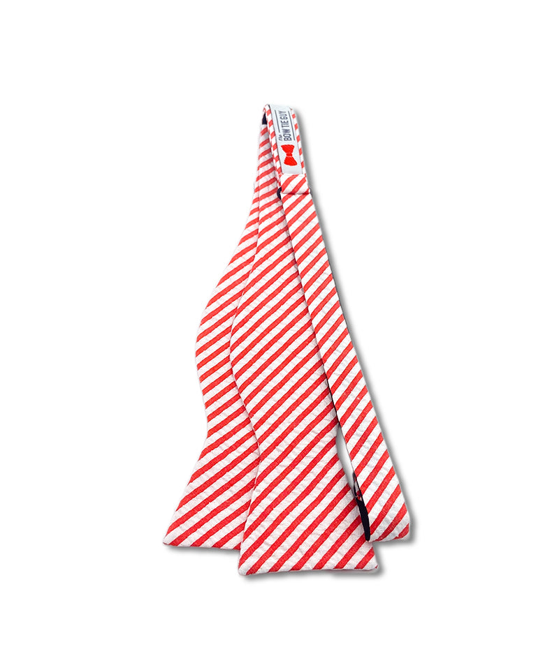 Red Seersucker Bow Tie