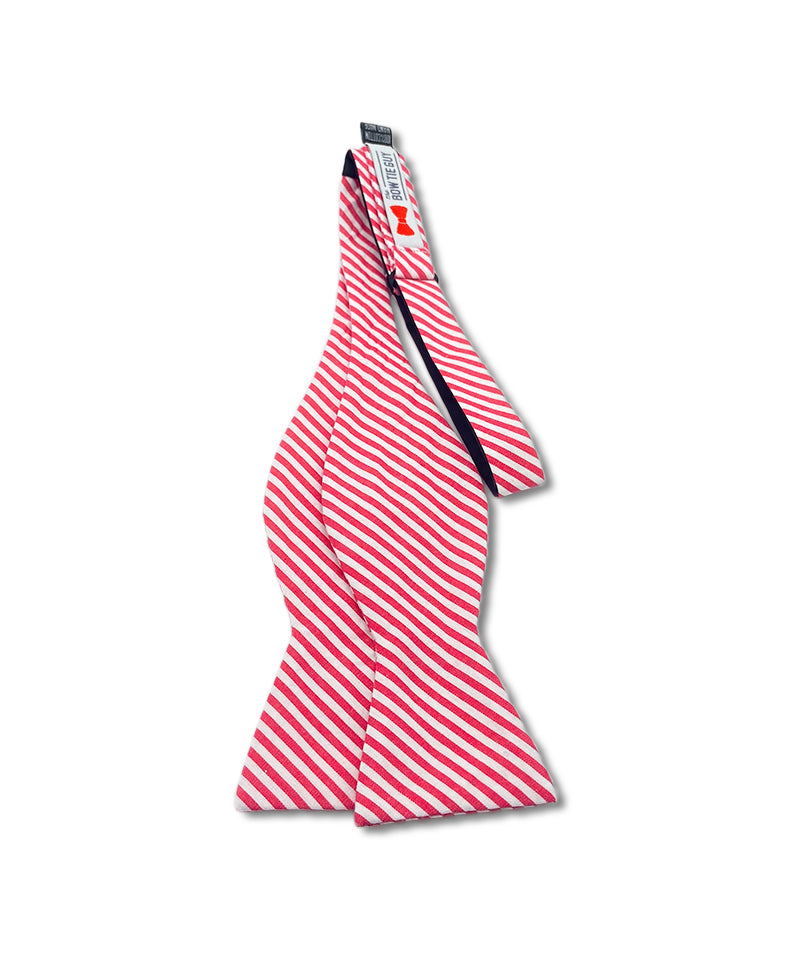 Red and White Striped Bow Tie
